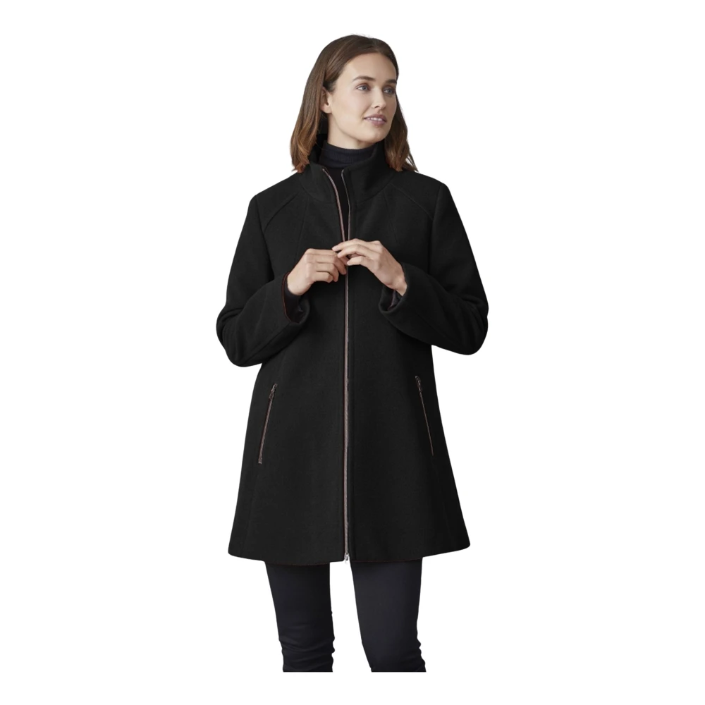 Junge Women's Black Marie Swinger Parka - Parkas - Xl - Coats