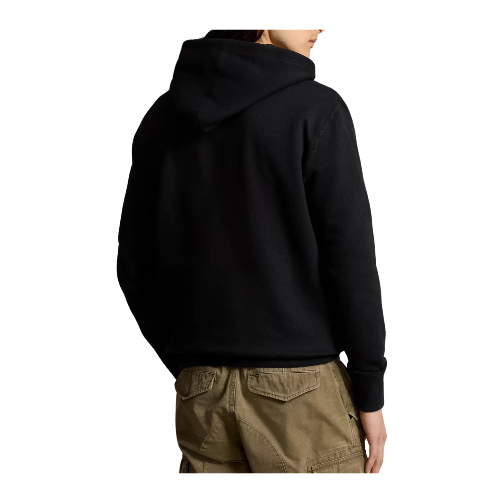 Polo Ralph Lauren Zwarte Fleece Gebreide Trui Black Heren