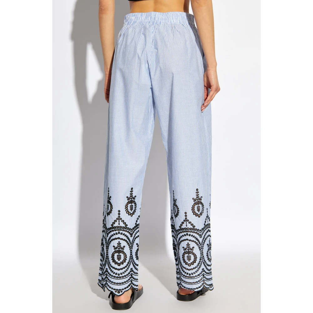 Munthe Gestreepte broek Blue Dames