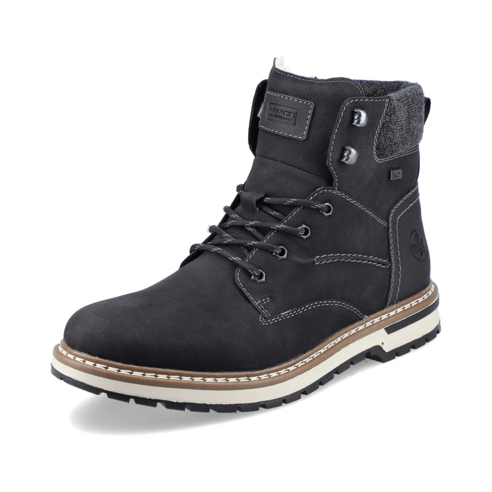Rieker Men's Black Lace-Up Boots, 11 Uk, Lace-Up Boots