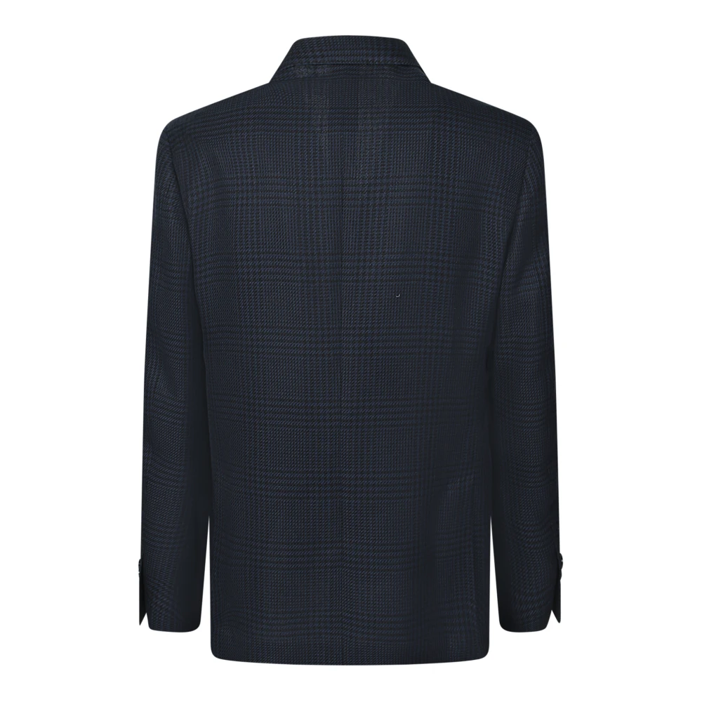 Lardini Zwarte Blazer Verhoog Stijl Verfijnde Silhouet Black Heren