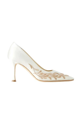 Rabata 90 Broderad Pumps i Satin