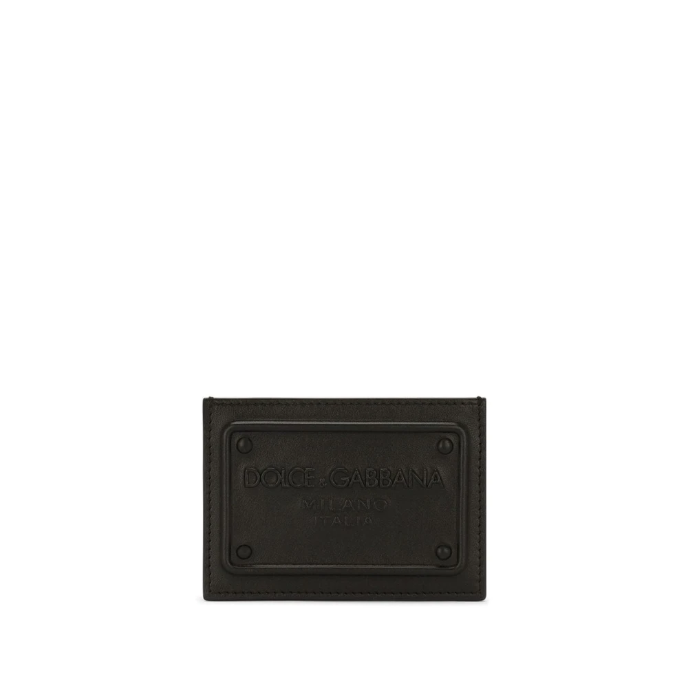 Dolce & Gabbana Men's Black Leather Wallet With Logo