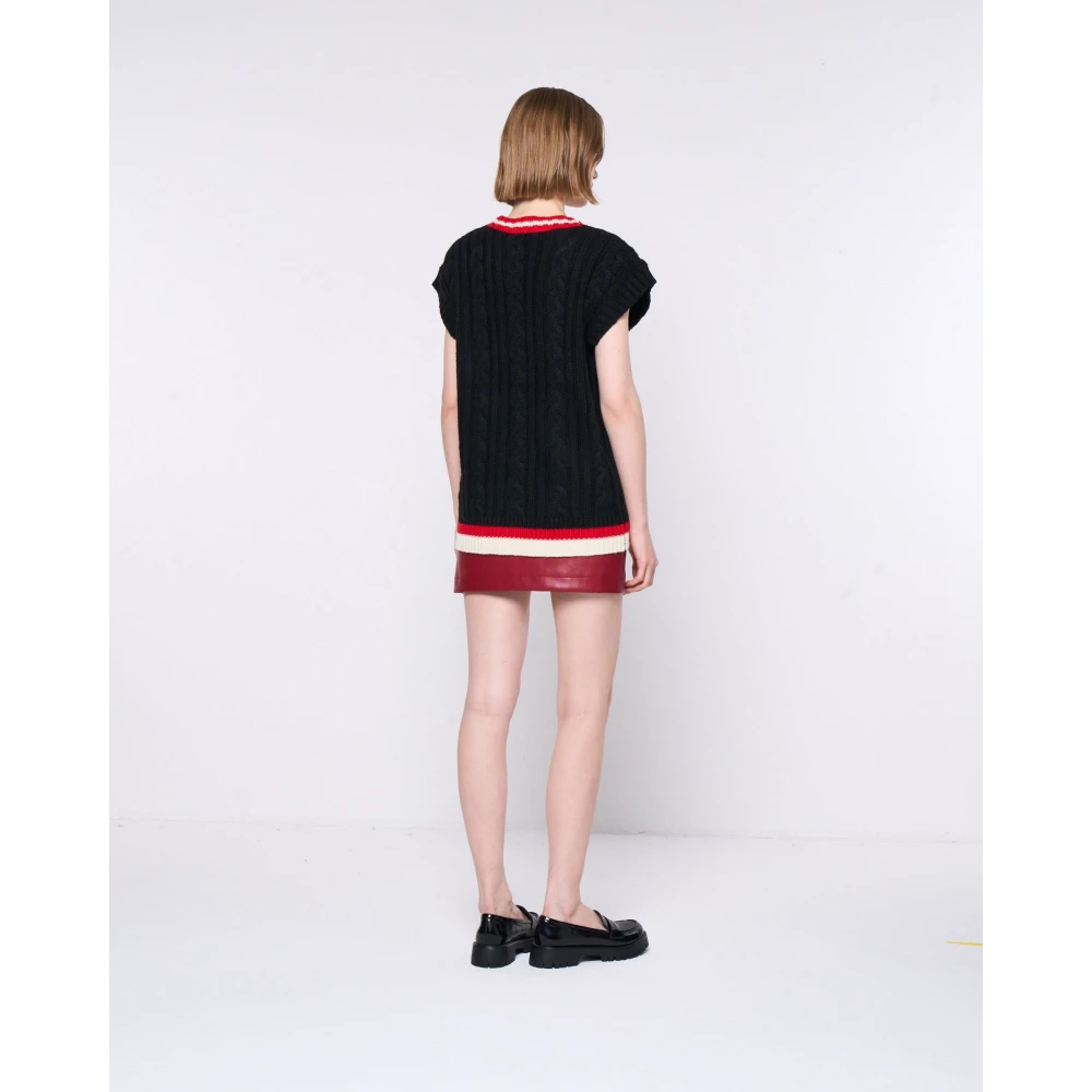 Silvian Heach Gebreid vest Black Dames