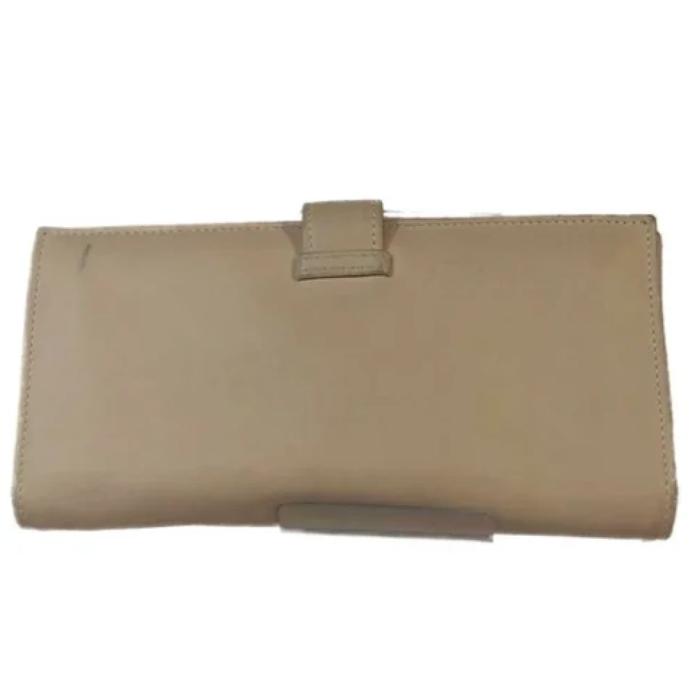 Loewe Pre-owned Leather wallets Beige Dames