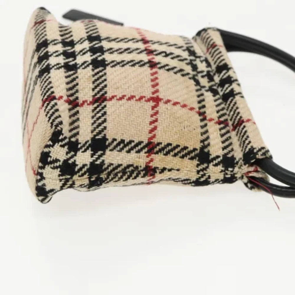 Burberry Vintage Pre-owned Canvas handbags Beige Dames