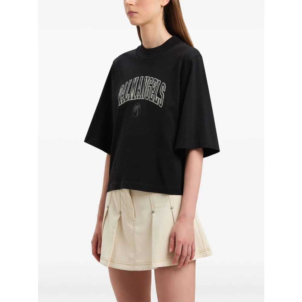 Palm Angels Zwarte T-shirts en Polos Black Dames
