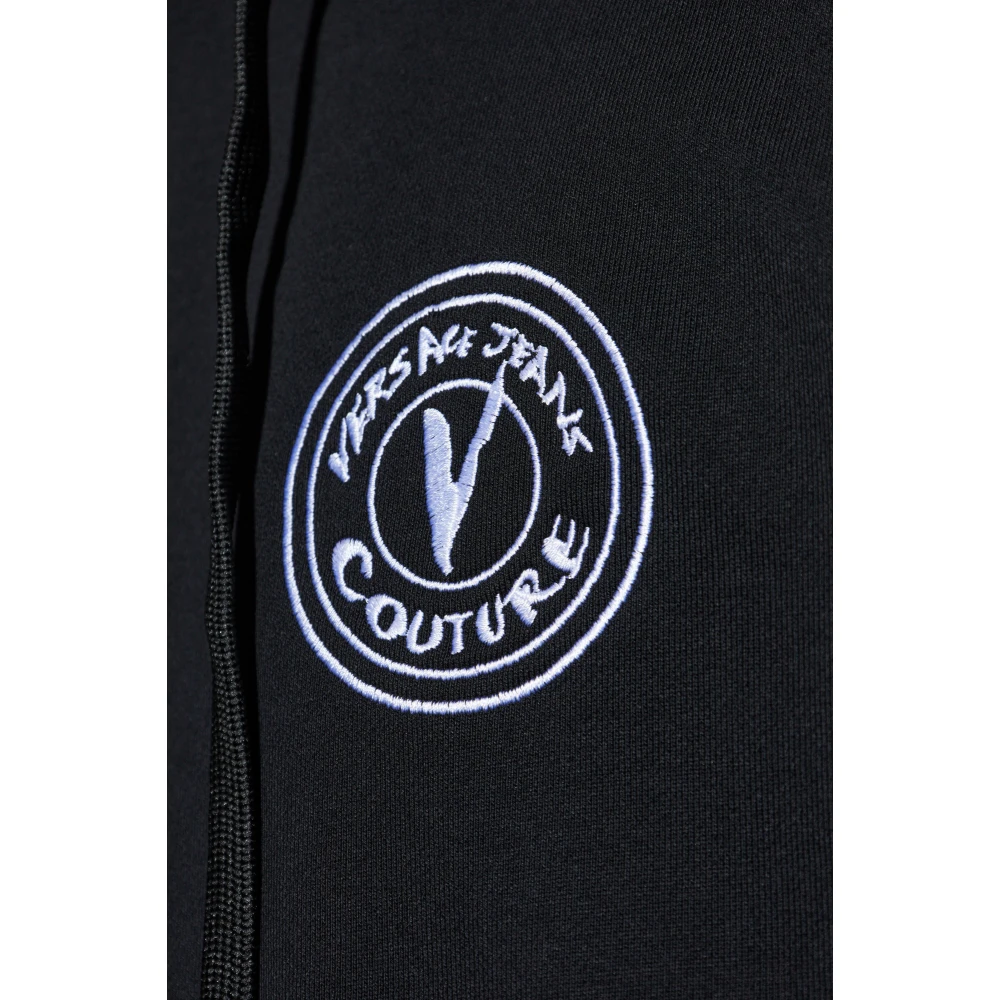 Versace Jeans Couture Sweatshirt met logo Black Heren