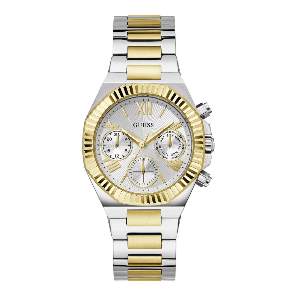 Guess Women's Silver/Gold Multifunction Watch Equality Gw0769l3 And