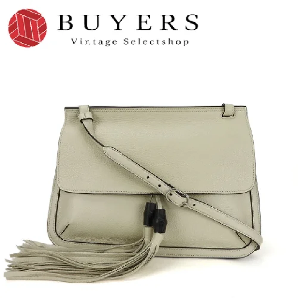 Gucci Vintage Pre-owned Leather gucci-bags White Dames