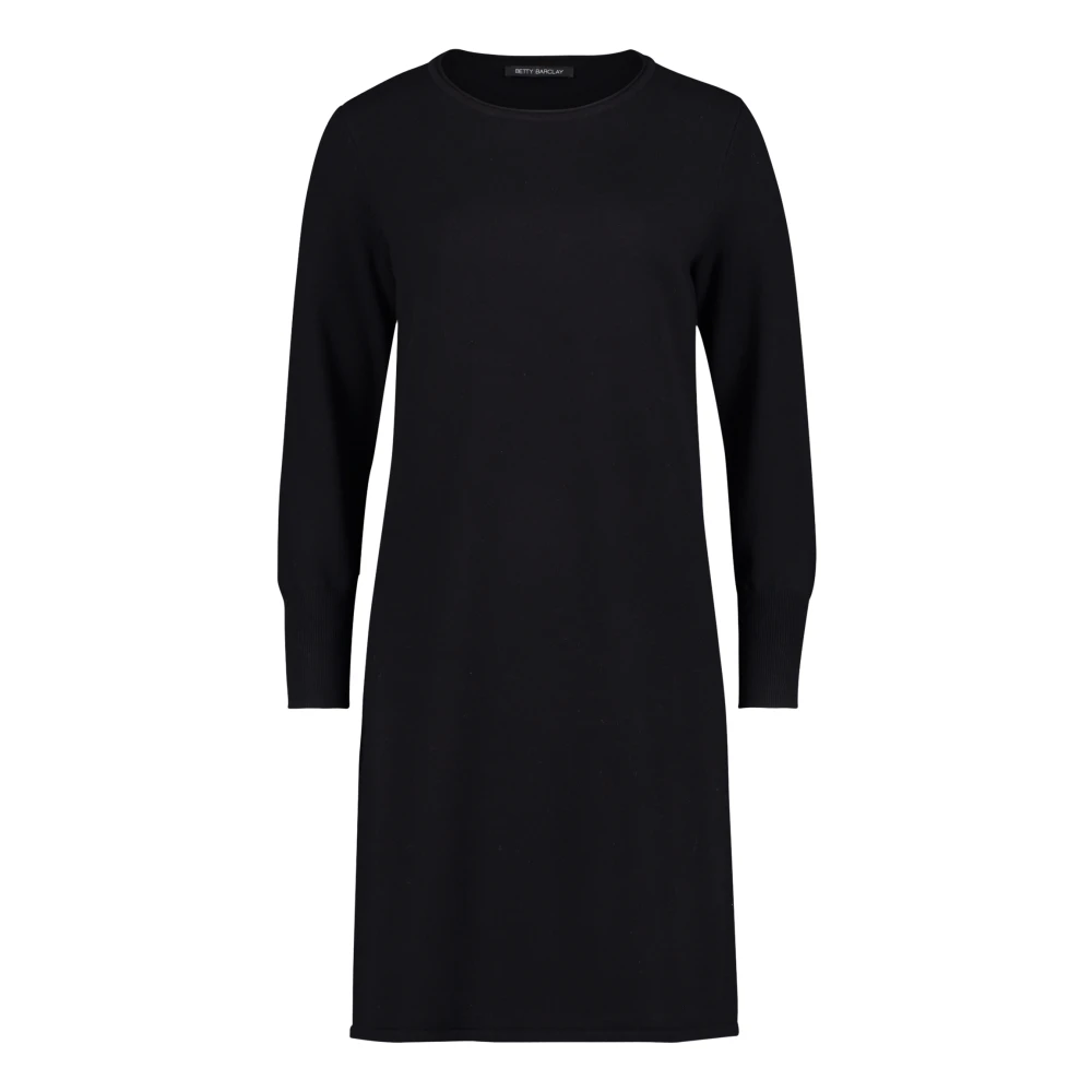 Betty Barclay Elegante Gebreide Jurk met Ronde Halslijn Black Dames