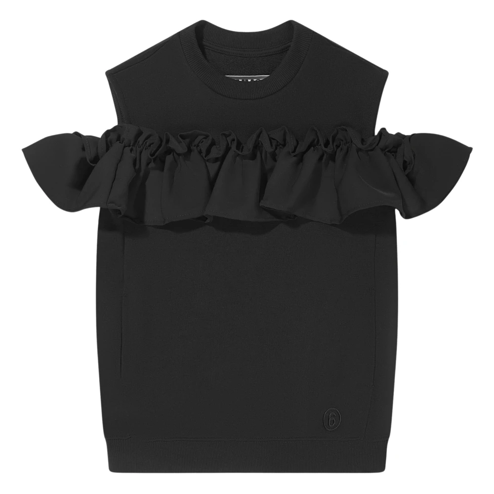 Mm6 Maison Margiela Girls Black Dresses,, Luxury Cotton Dress Size 4 Y