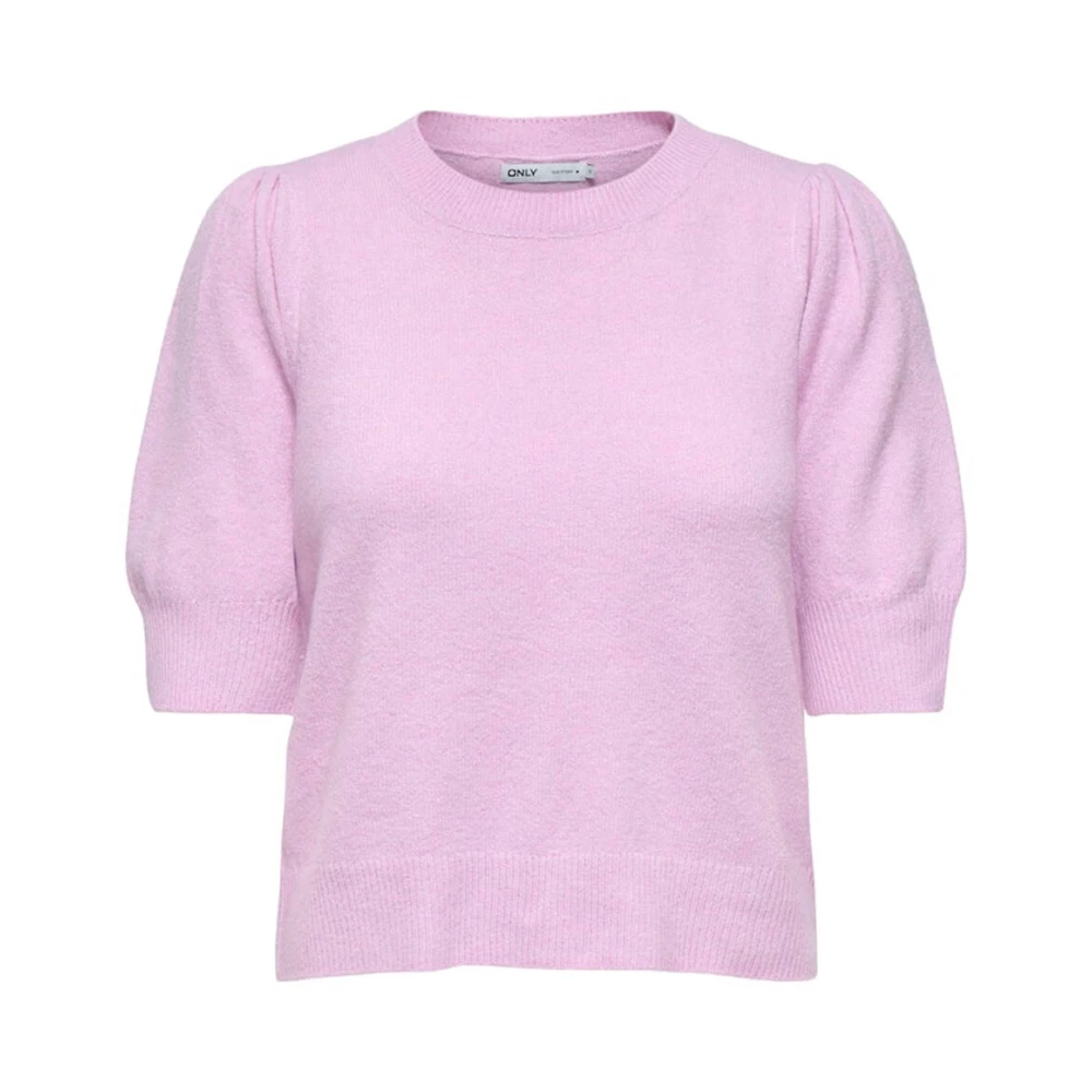 Only Korte Mouw Pullover Gebreide Top Purple Dames