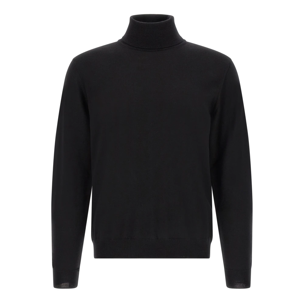 Zanone Black Turtleneck - Male - Turtlenecks - L - Knitwear