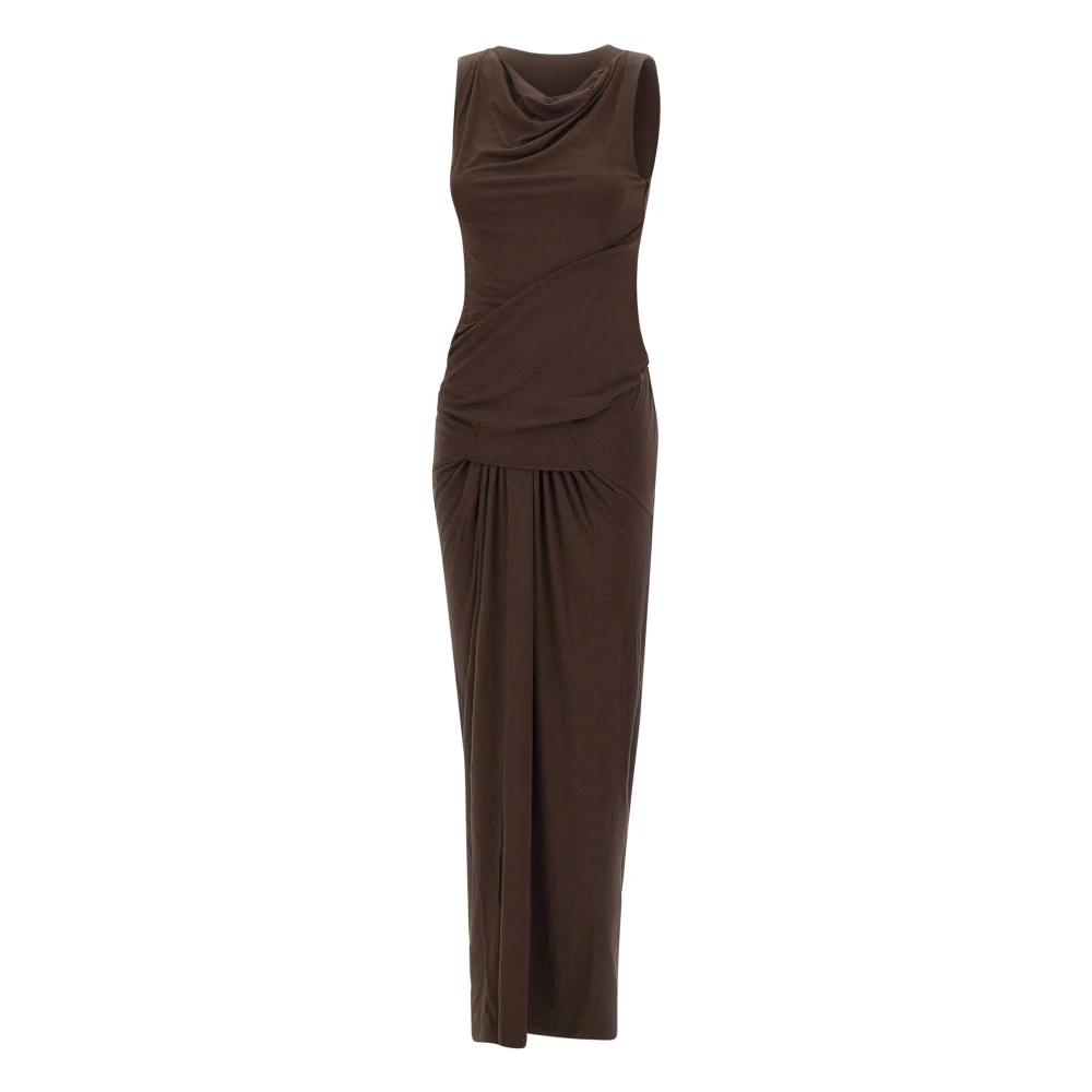 Entire Studios Vrouw Bruin Kleedjes Dames, Xs, Drape Jurk