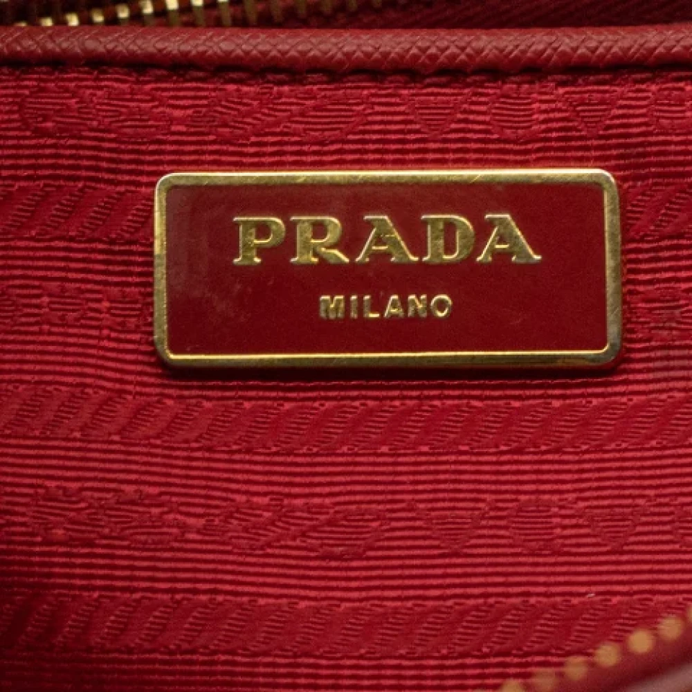 Prada Vintage Pre-owned Leather handbags Red Dames