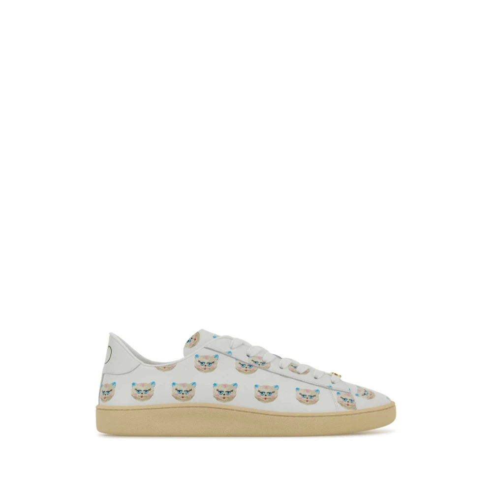 Valentino Garavani Printed Leather Sneakers Heren Schoenen Wit