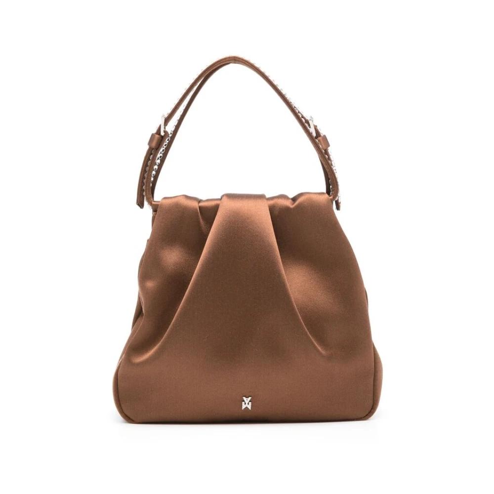 Amina Muaddi Bruine Chocolade Handtas met Magnetische Sluiting Brown Dames