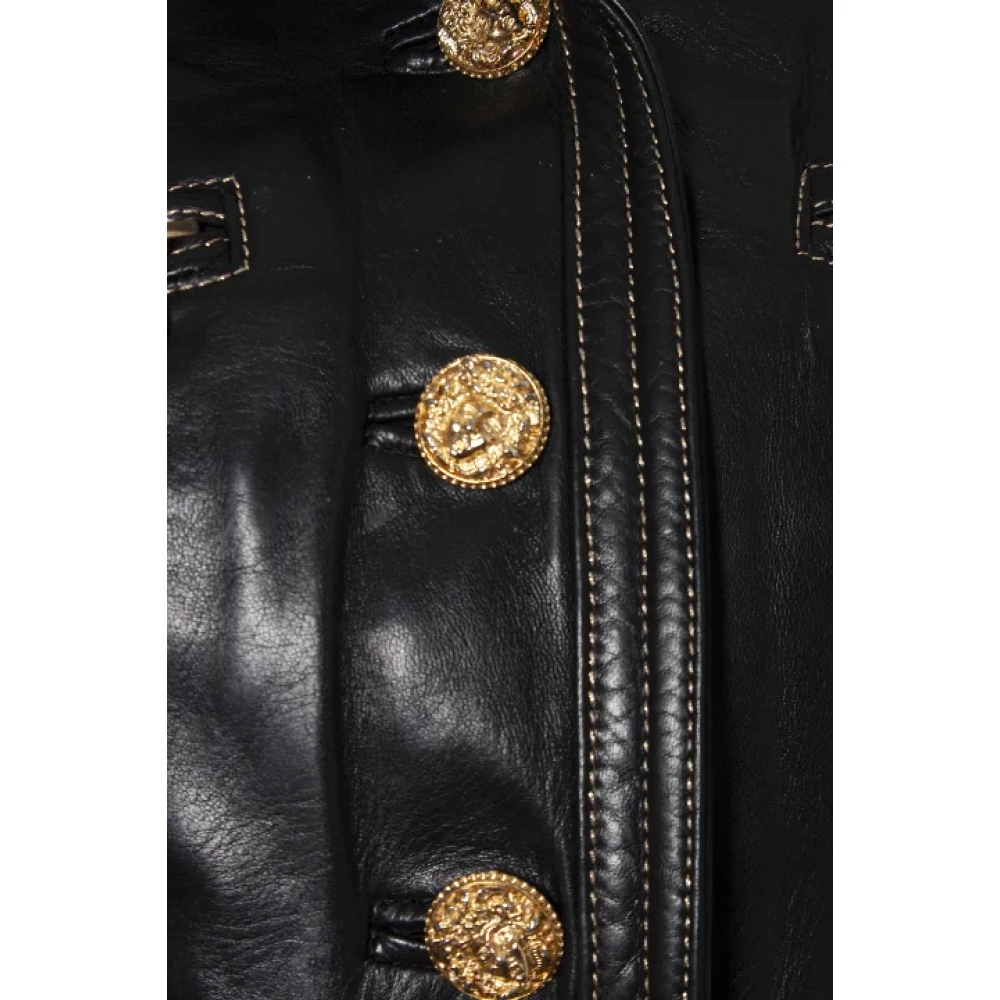 Versace Pre-owned Leather tops Black Dames
