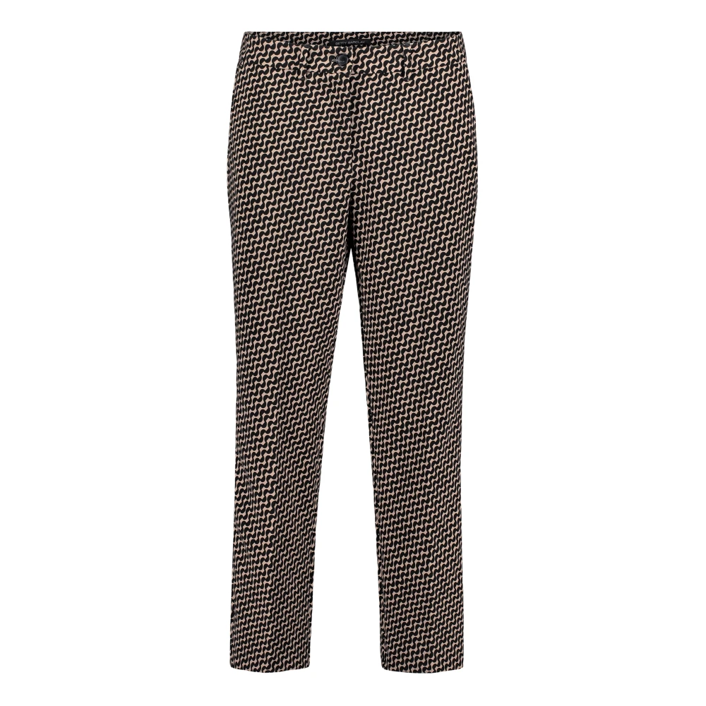Betty Barclay Grafische Print Relaxed Fit Businessbroek Black Dames