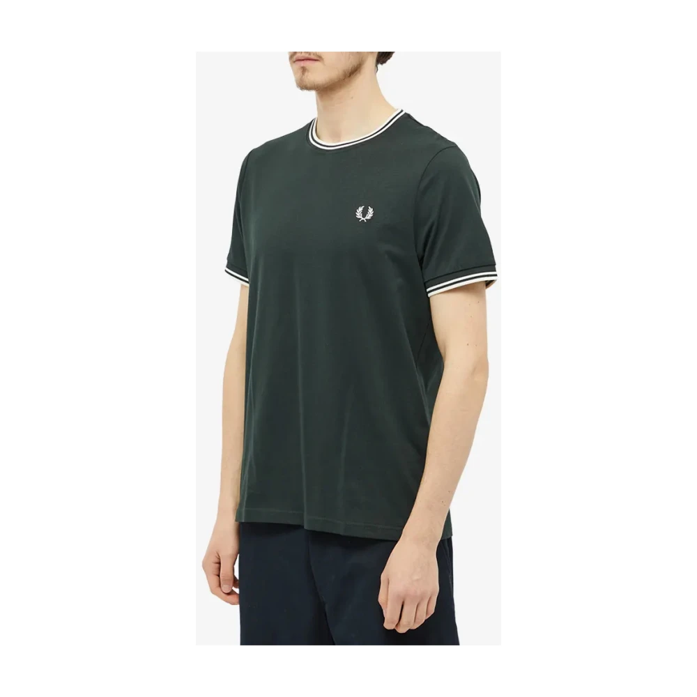 Fred Perry Nachtgroen Twin Tipped T-Shirt Green Heren