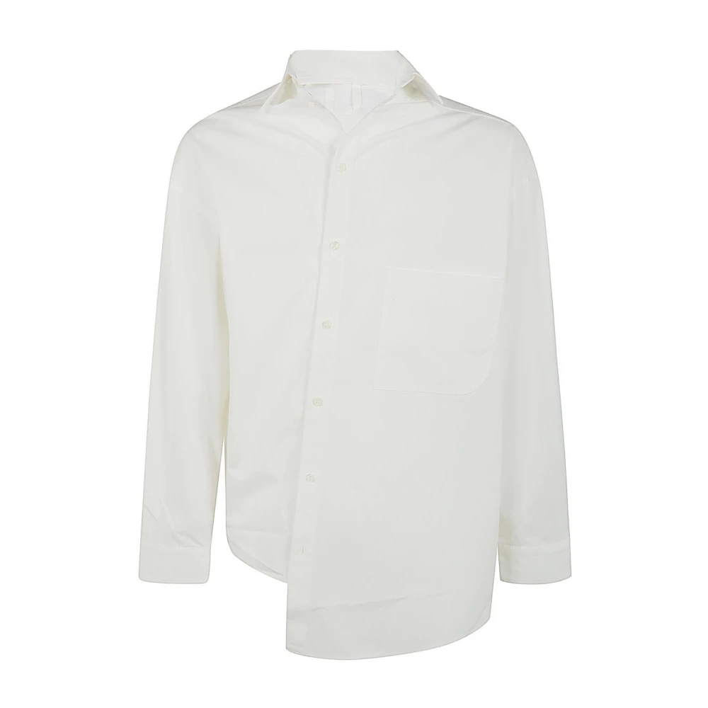 Jacquemus Witte Geruite Overhemd White Heren