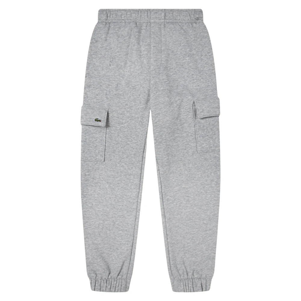 Lacoste Boys Gray Sweatpants, 5 Y, Cargo Fleece Joggers