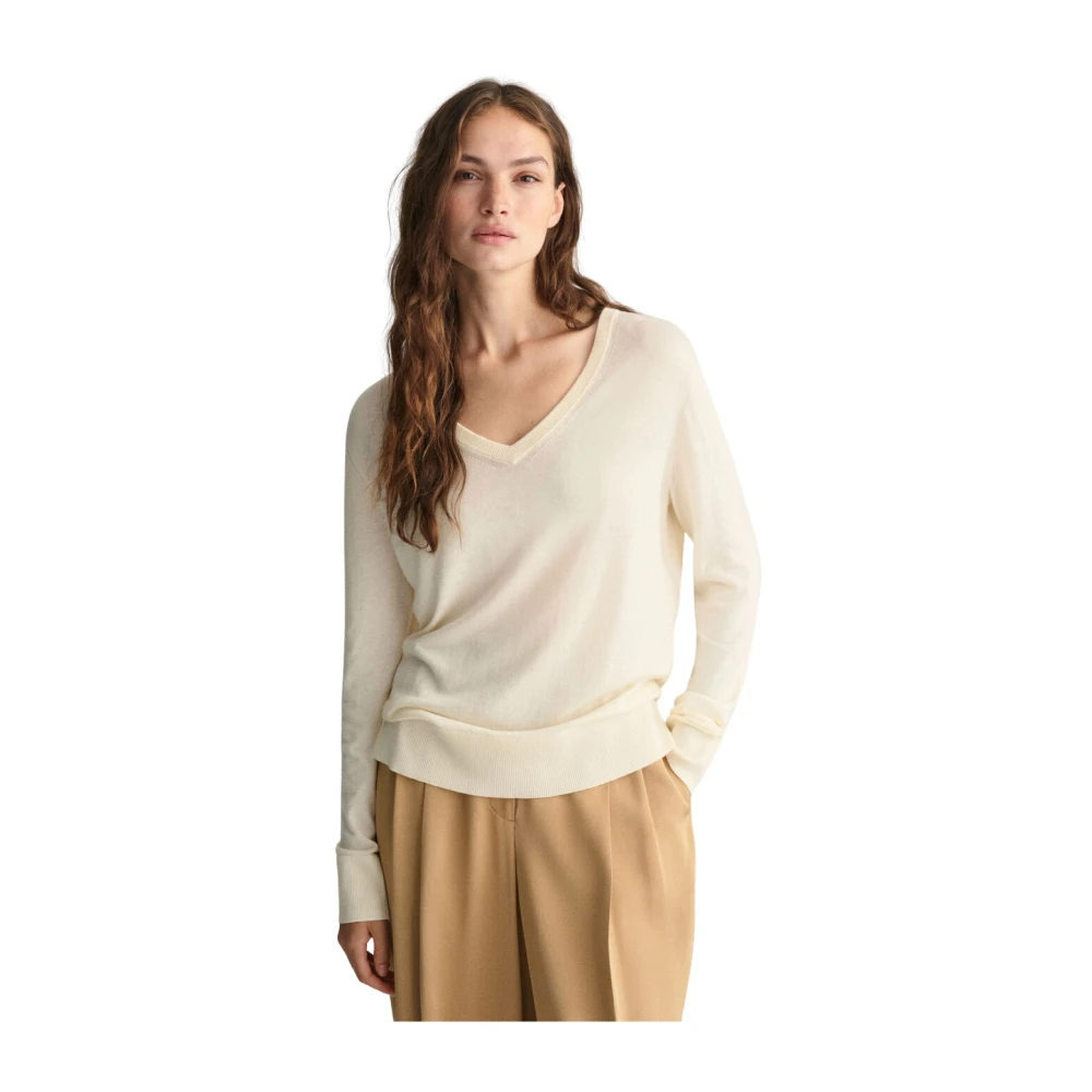 Knitwear > V-neck Knitwear - - Gant - Modalova