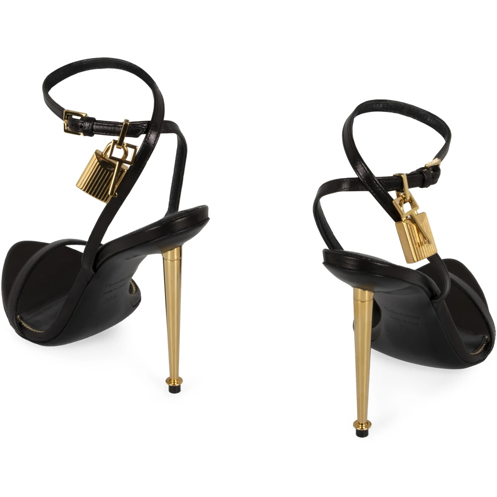 Tom Ford Stiletto Hakken Leren Sandalen