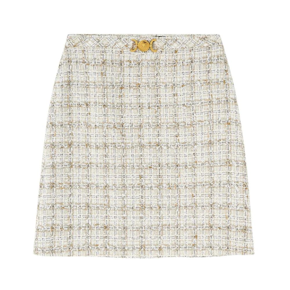 Versace Geruite rok met Medusa-hoofd Green Dames