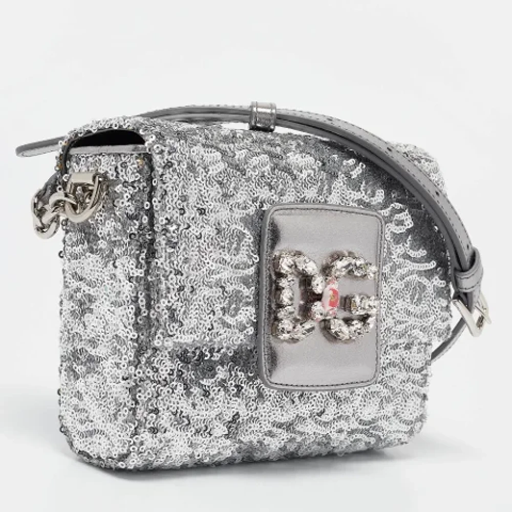 Dolce & Gabbana Pre-owned Leather crossbody-bags Gray Dames
