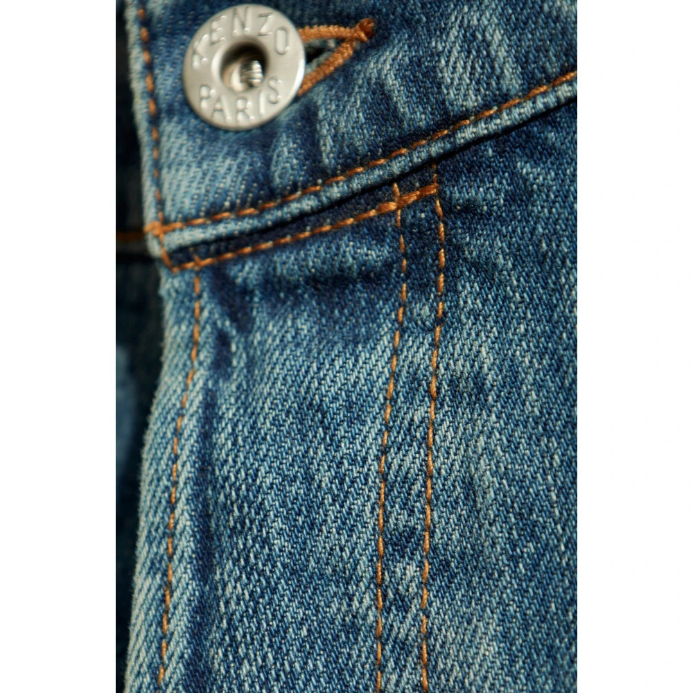 Kenzo Denim shorts met vintage effect Blue Heren