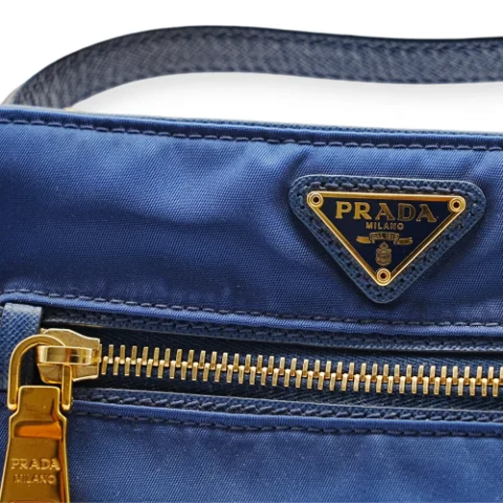Prada Vintage Pre-owned Nylon prada-bags Blue Dames
