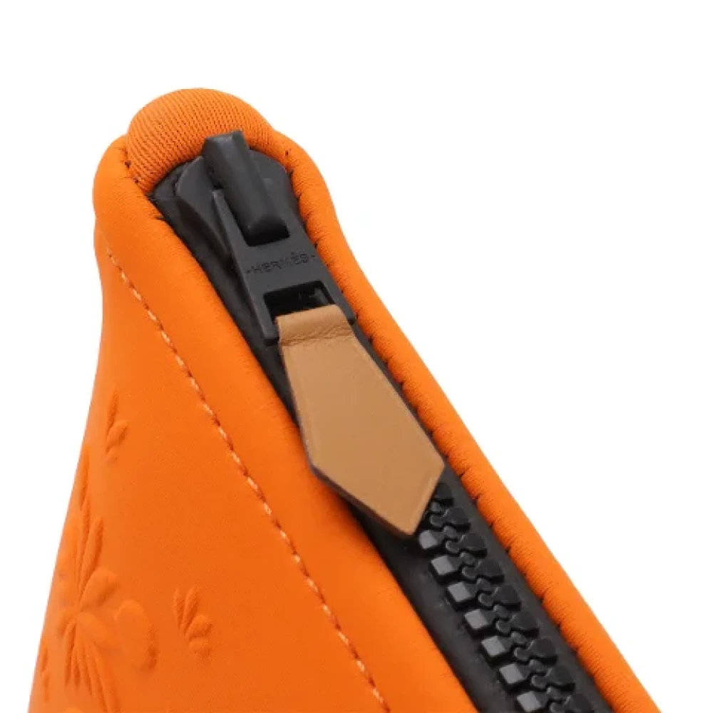 Hermès Vintage Pre-owned Canvas clutches Orange Dames