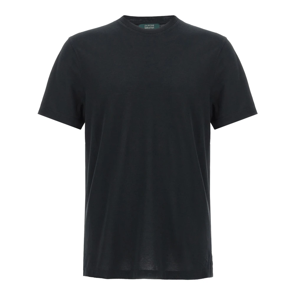 Zanone Homme Noir Tops, Taille: L Ice Cotton T-Shirt
