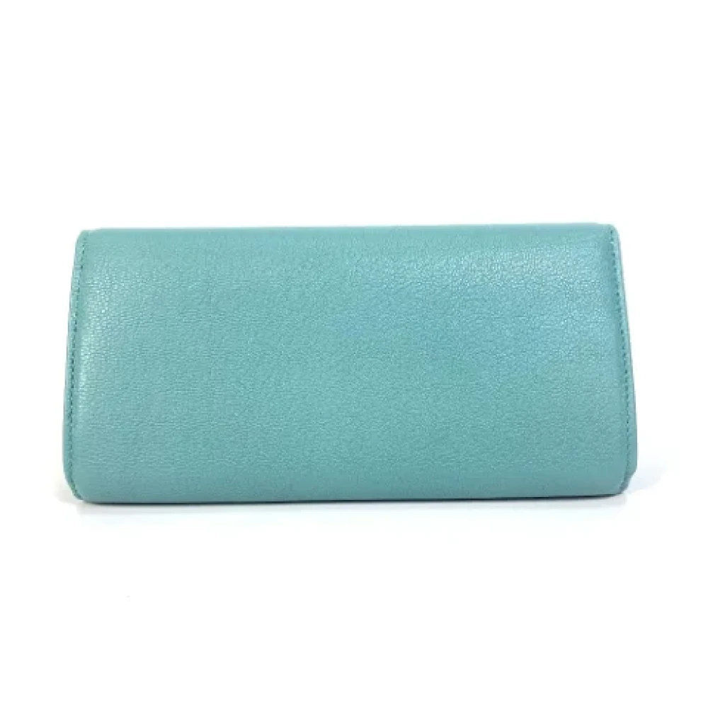 Bottega Veneta Vintage Pre-owned Leather wallets Blue Dames