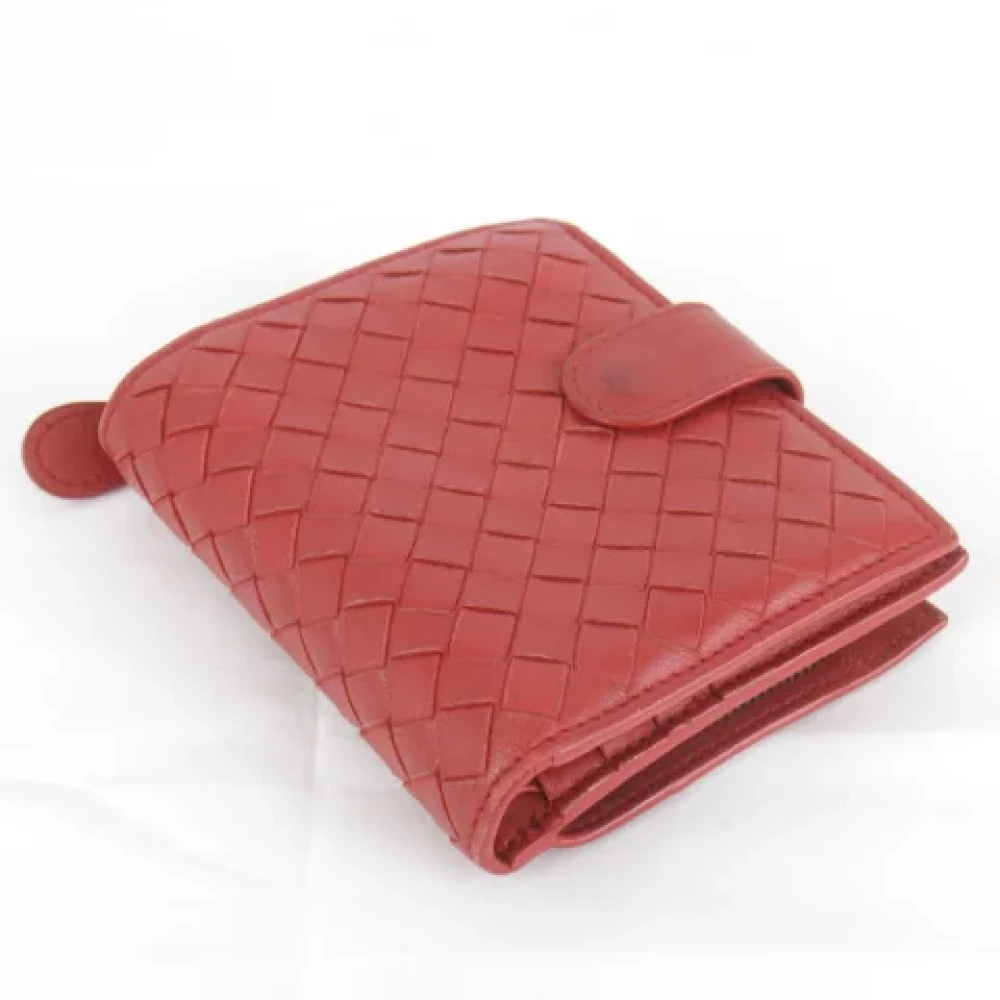 Bottega Veneta Vintage Pre-owned Leather wallets Red Dames