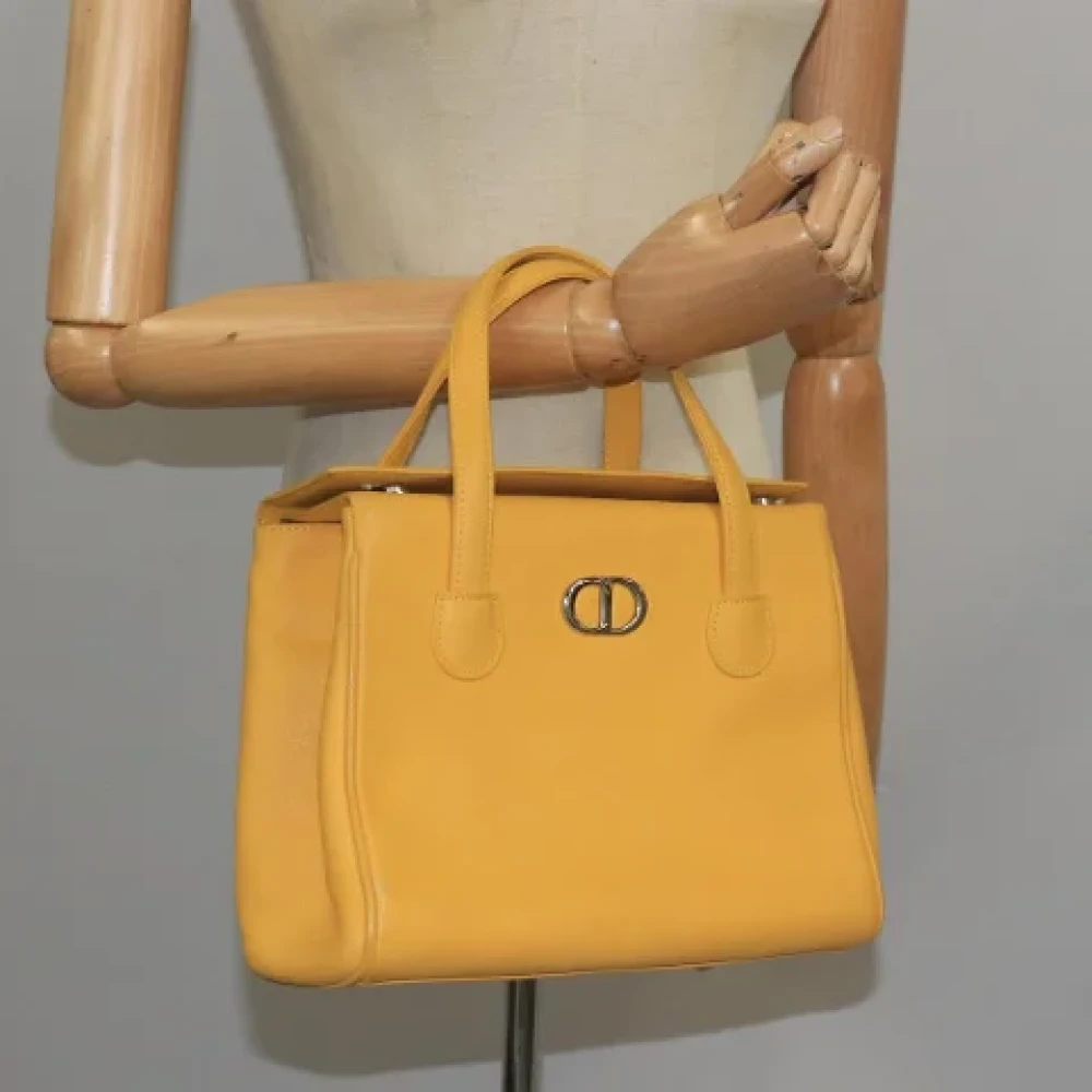 Dior Vintage Pre-owned Leather dior-bags Yellow Dames