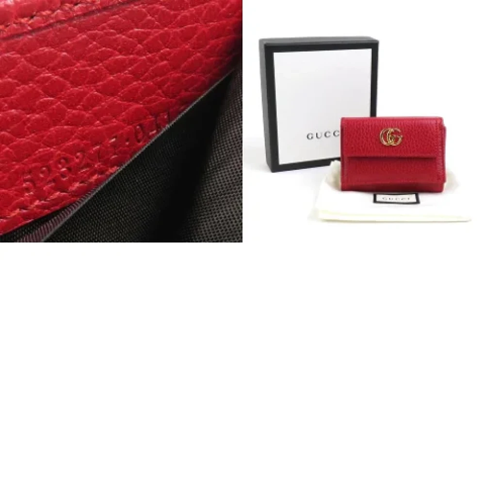 Gucci Vintage Pre-owned Leather wallets Red Dames