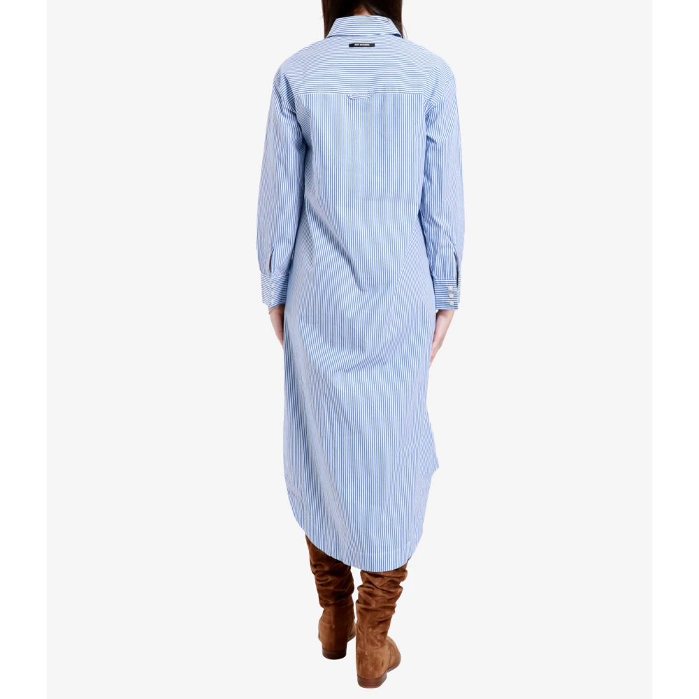 Roy Roger's Gestreepte Poplin Kraag Shirt Multicolor Dames
