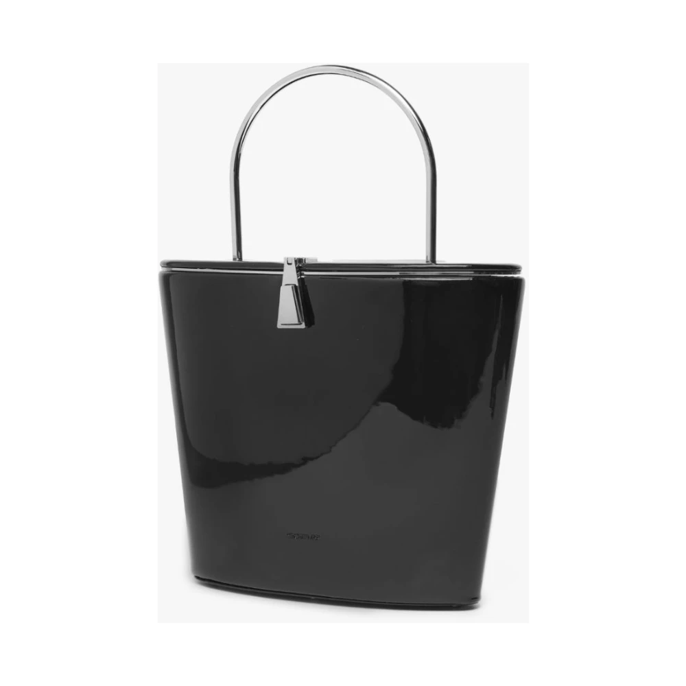 SPORTMAX Zwarte Lakemmer met Metalen Handvat Black Dames