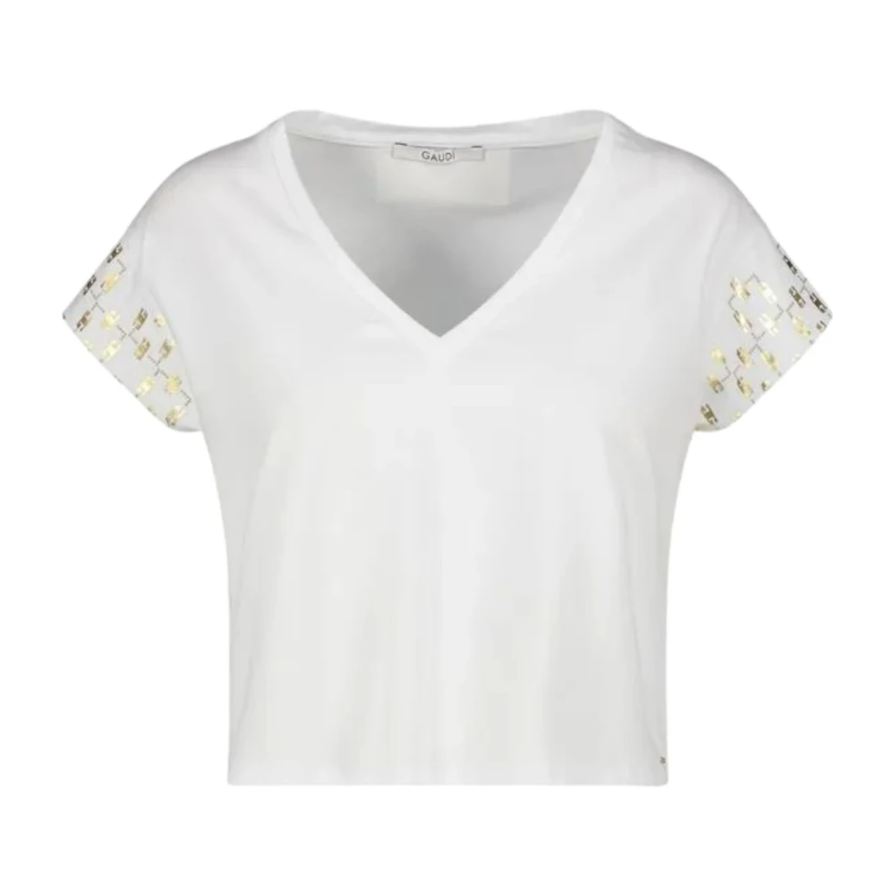 Gaudi Korte Mouw T-shirt White Dames