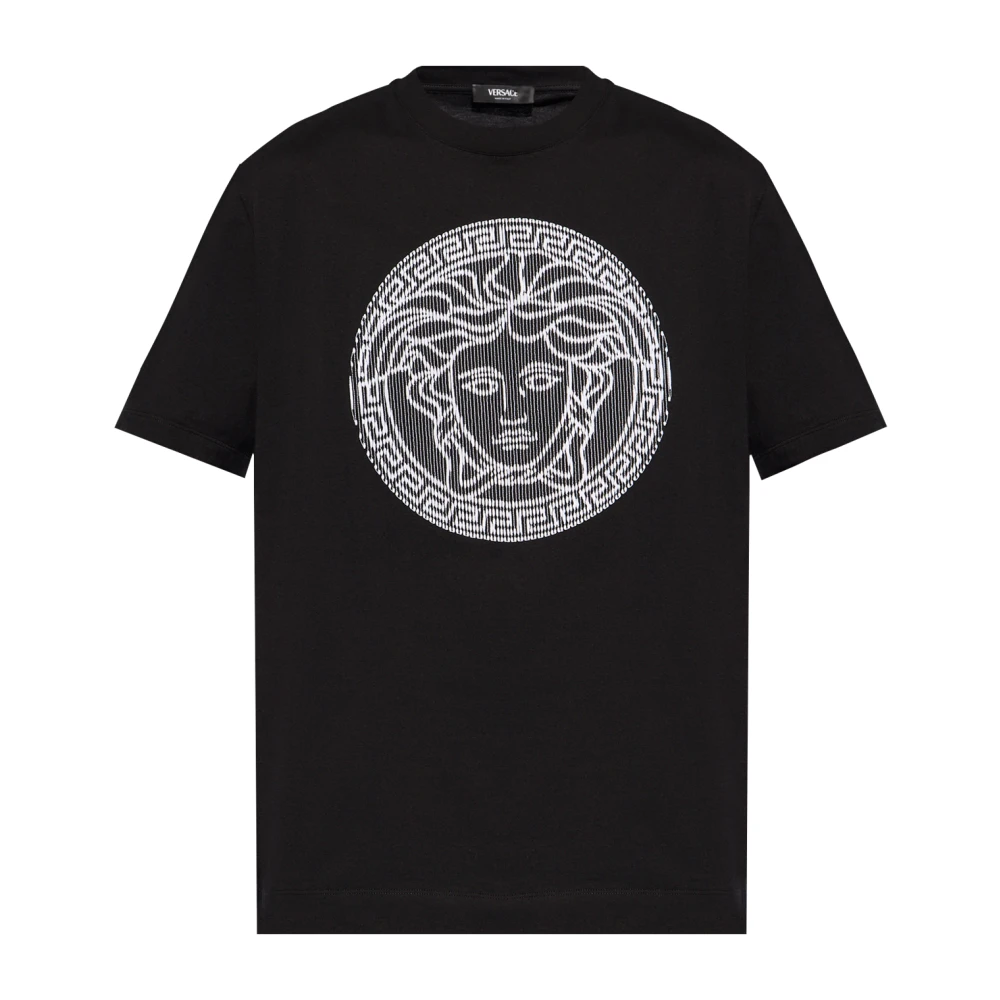 Versace T-shirt met logo Black Heren