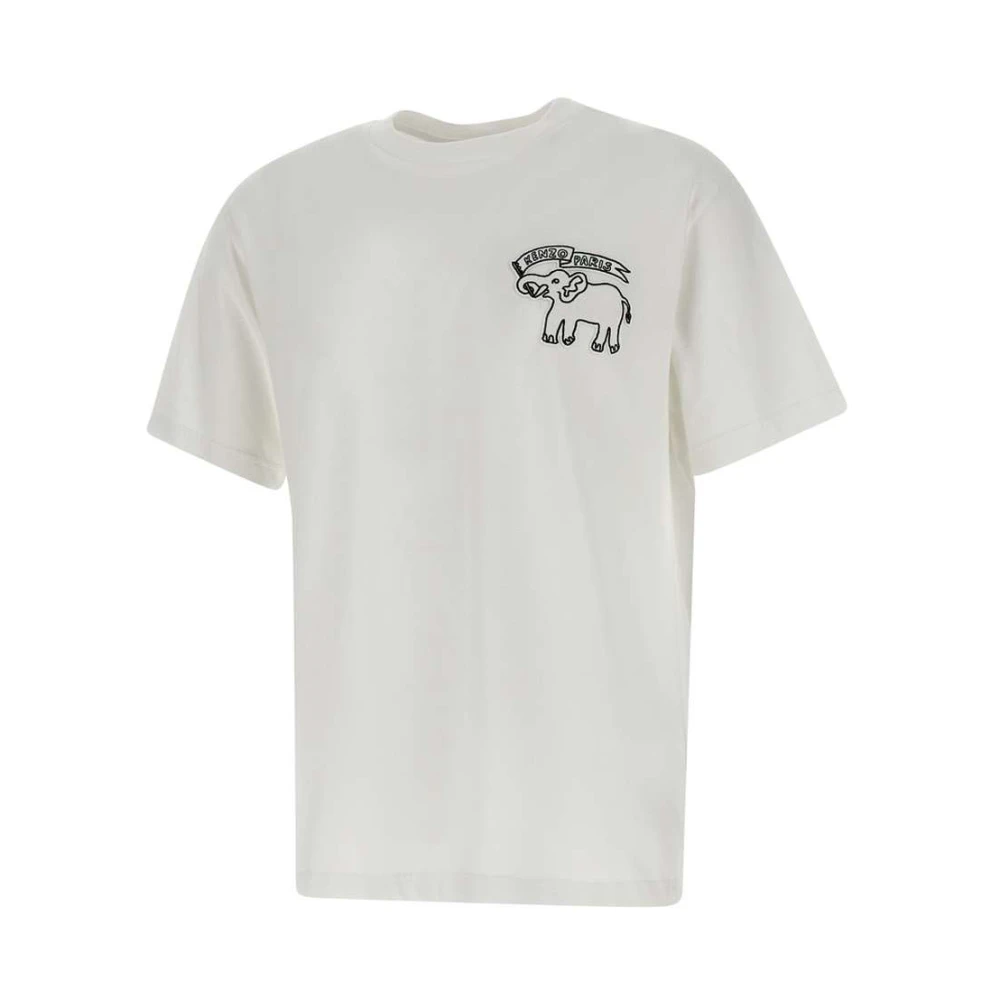 Kenzo Paris T-shirts en Polos Wit White Heren