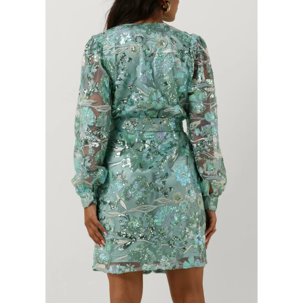Freebird Groen Hart Dieke Mini Jurk Green Dames