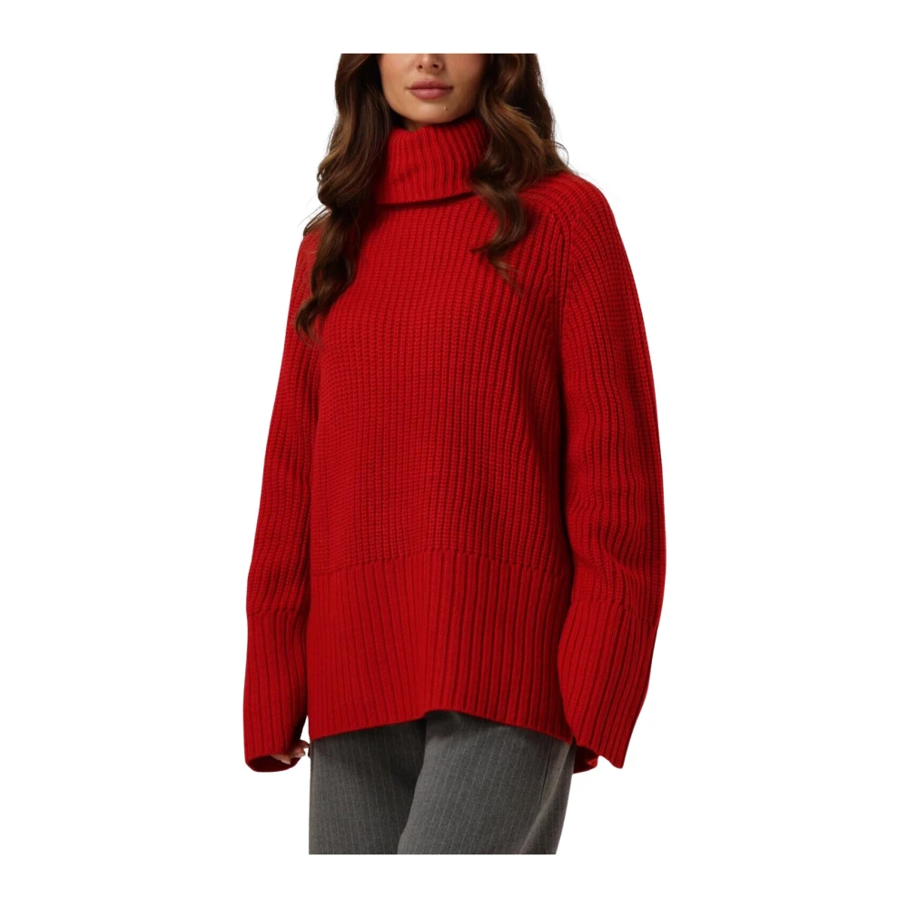 NEO NOIR Rode Gebreide Blouse Maggie Red Dames