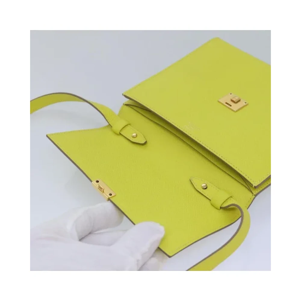 Hermès Vintage Pre-owned Leather shoulder-bags Green Dames