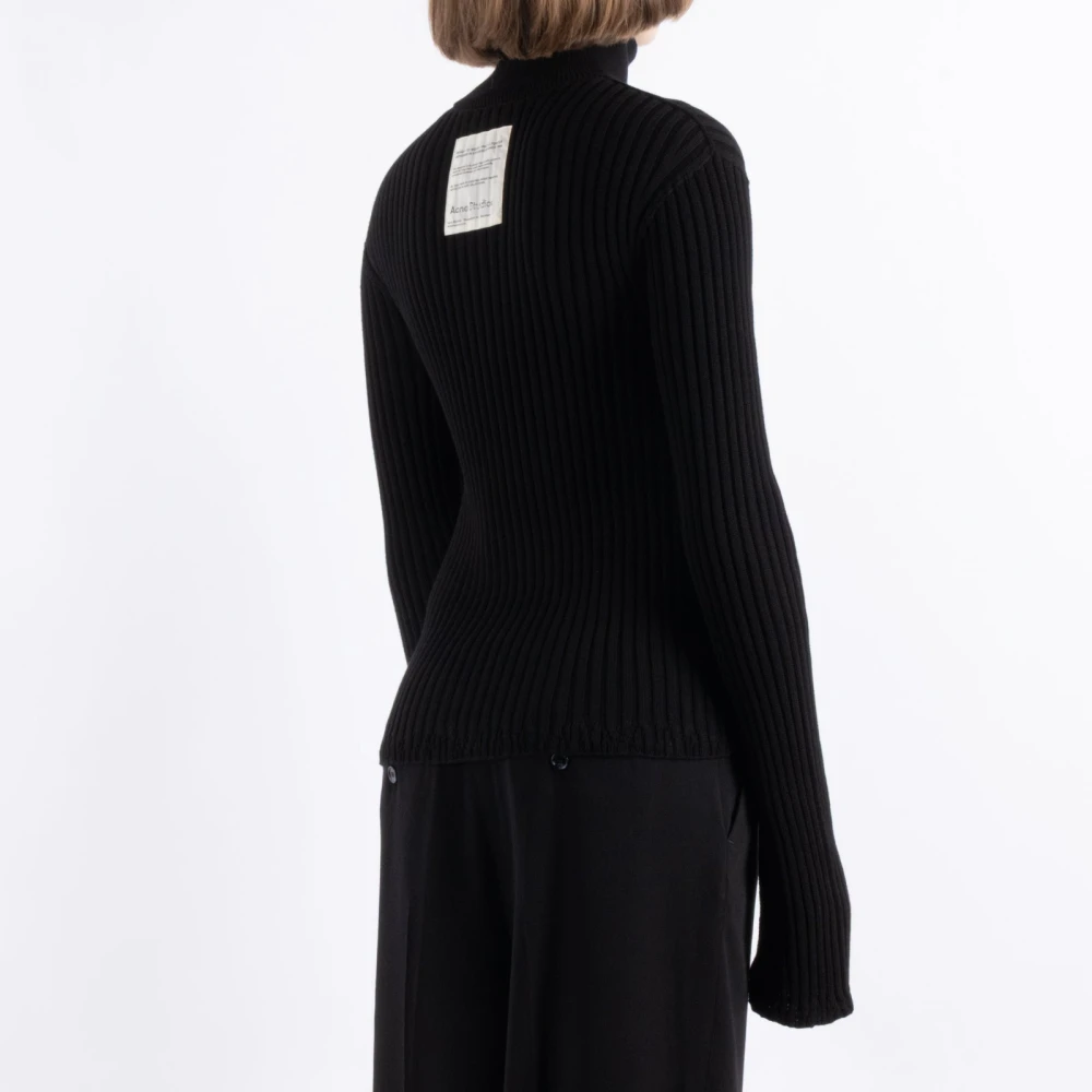 Acne Studios Zwarte Katoenen T-shirt Black Dames