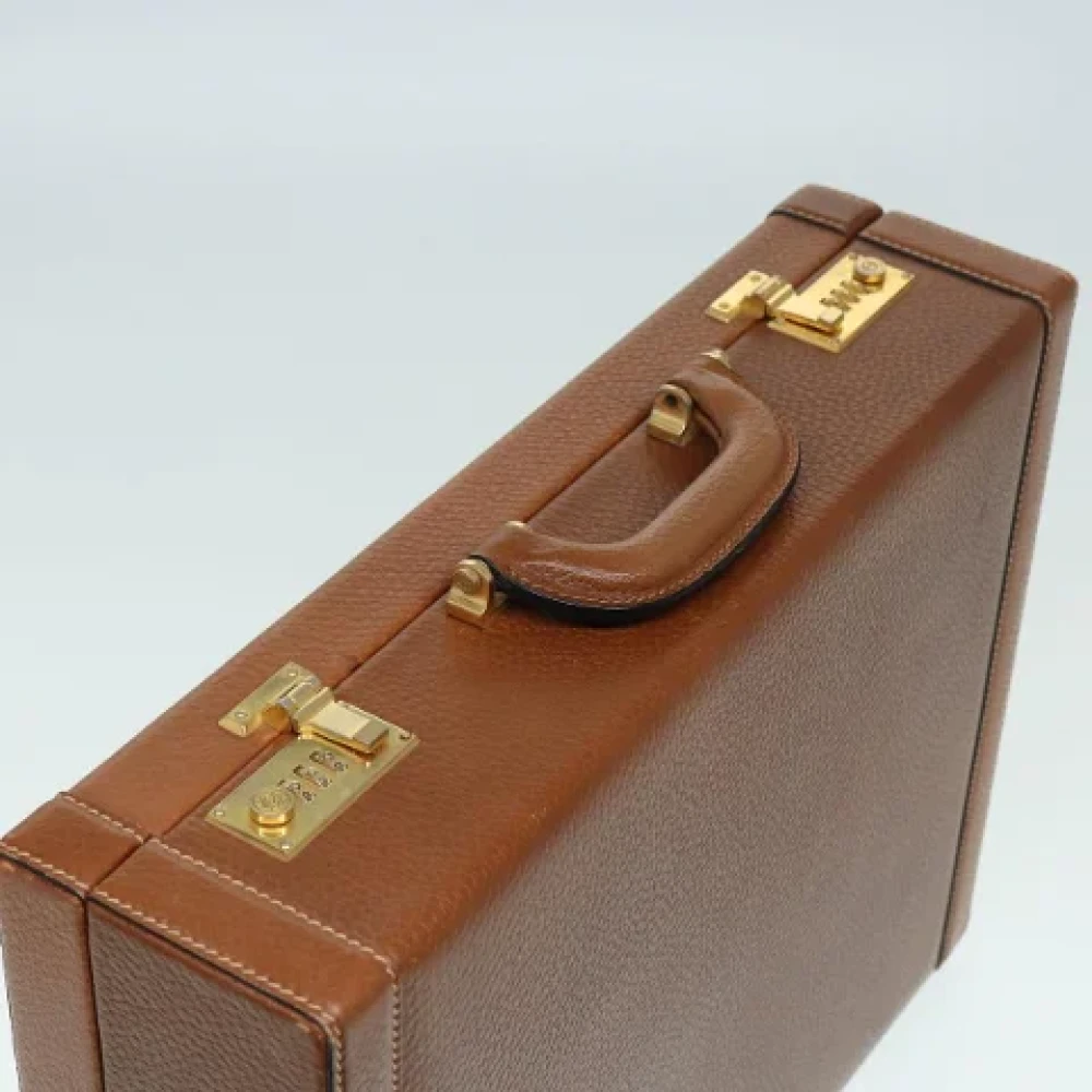 Loewe Pre-owned Leather briefcases Brown Dames