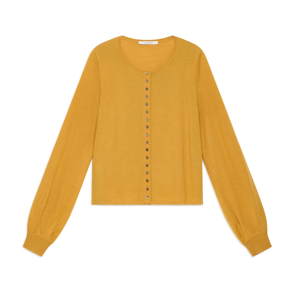 Maliparmi Women's Yellow Cardigans, Xs, New Merinos Blend Cardigan